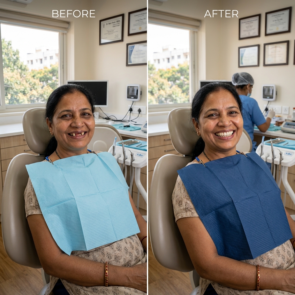 Full mouth dental implant case Vallabh Vidyanagar clinic